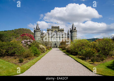 Château d'Inveraray Chemin de jardin arrière Banque D'Images