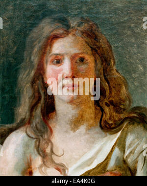 Tête de femme 1780 Jacques-Louis David 1748 - 1825 France Banque D'Images