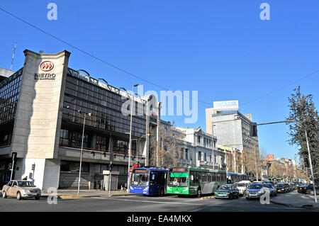 Metro de Santiago building Bernardo O' Higgins Santiago Chili Banque D'Images