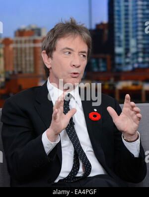 Toronto, Canada. 6e novembre 2014. Acteur et comédien américain canadien Martin Short apparaît sur les ondes de CTV LE SOCIAL à la promotion de ses mémoires - 'Je dois dire : ma vie comme un humble Légende Comédie'. Credit : EXImages/Alamy Live News Banque D'Images