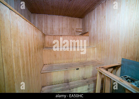 Intérieur du sauna Banque D'Images