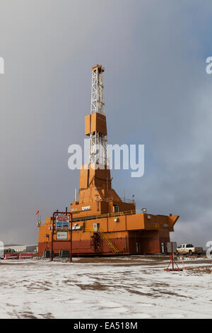 L'Alaska arctique,,oil drilling rig,Prudhoe Bay Banque D'Images