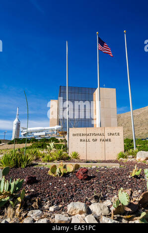 Des roquettes sur l'International Space Hall of Fame, Alamogordo, Nouveau Mexique, USA Banque D'Images