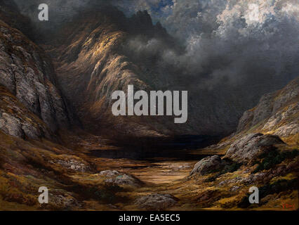 Gustave Doré (1832-1883) Le lac en Ecosse. Après la tempête (1875-1878) France Banque D'Images