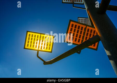 Allemagne, Ulm, arbre solaire dans la ville solaire résidentiel Ulmer Banque D'Images