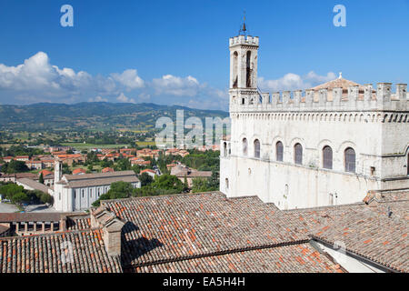 Palais des Consuls, Gubbio, Ombrie, Italie Banque D'Images