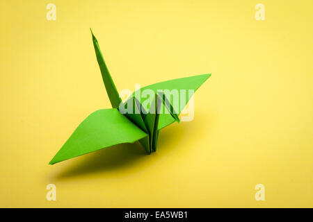 Papier origami crane Banque D'Images