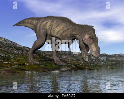 Dinosaure Tyrannosaurus rex - 3D render Banque D'Images