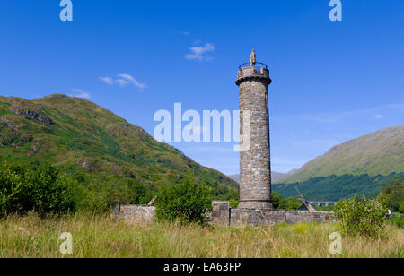 Le monument de Glenfinnan, Lochaber, Inverness-shire, Highland, Scotland, UK Banque D'Images