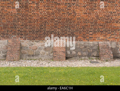 Vieux Mur de pierre texture background Banque D'Images