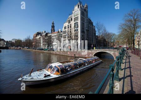 Pays-bas, Amsterdam, excursion en bateau sur le canal Banque D'Images