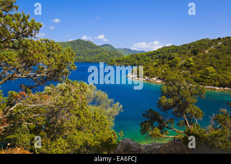 Lac à île de Mljet en Croatie Banque D'Images