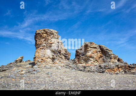 Rochers moelleux près du lac Baikal Banque D'Images