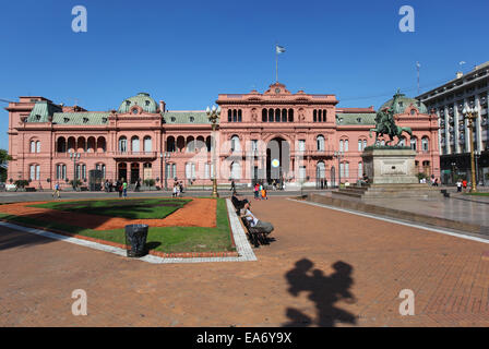 La "Casa Rosada" sur la Plaza de Mayo. Monserrat, Buenos Aires, Argentine. Banque D'Images