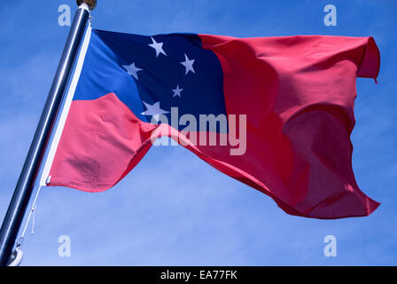 drapeau de Samoa Banque D'Images