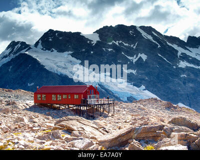 Mueller hut, Mount Cook, Nouvelle-Zélande Banque D'Images