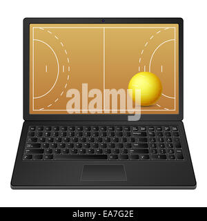 Handball portable sur un fond blanc. Vector illustration. Banque D'Images