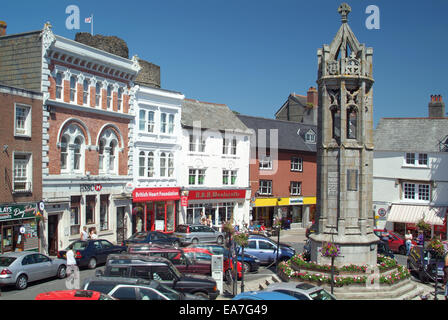 Ville Launceston Cornwall Square nord sud-ouest de l'Angleterre UK Banque D'Images