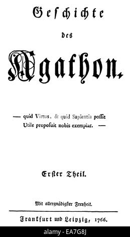 Imprimer historique, 1771, de Christoph Martin Wieland, 1733 - 1813, un poète allemand, traducteur et éditeur de l'époque des Lumières Banque D'Images