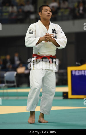 Scène de Port de Chiba, Chiba, Japon. Nov 8, 2014. Abe rucher Hifumi société anonyme, le 8 novembre 2014 - Judo : Coupe Kodokan 2014 kg de procéder à des hommes au Port de Chiba, Chiba, Japon. Credit : AFLO SPORT/Alamy Live News Banque D'Images