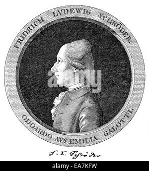 Friedrich Ludwig Schroeder, 1744 - 1816, un acteur allemand, Friedrich von Portrait Ludwig Schröder (1744 - 1816), ein Deutscher Scha Banque D'Images