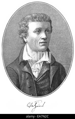 Christian August Vulpius ou Anshelmo Mercello Thuring ou Tirso de Milan, 1762-1827, écrivain allemand, Christian August von Portrait Banque D'Images