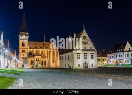 Photo a été prise dans le centre-ville de Bardejov, Slovaquie. La ville est l'un des sites du patrimoine mondial de l'UNESCO Banque D'Images