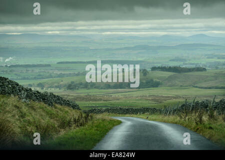 Route de Grand Dun Fell, Cumbria - la plus haute route pavée en Grande-Bretagne Banque D'Images