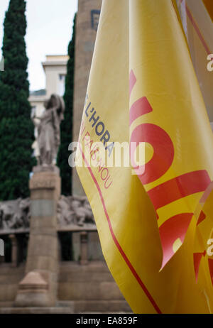 La Catalogne Région de l'Espagne. 8 octobre, 2014. Le jour avant le référendum pour l'indépendance Banque D'Images