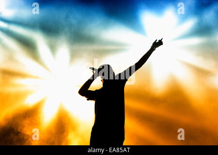 BENICASSIM, ESPAGNE - 17 juillet : Chase & Status (production de musique électronique britannique la bande de duo) effectue au Festival. Banque D'Images