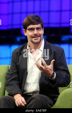 Gavin Andresen est l'Amherst, Massachusetts, directeur scientifique de la Fondation Bitcoin parle le dernier jour de la 2014 Banque D'Images