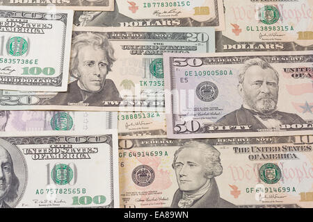 Horizontal image de fond du dollar Banque D'Images
