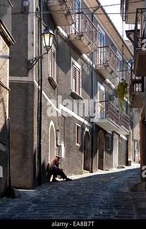 Bagnoli Irpino (Avellino, Italie) - Une vue de la petite ville de l'Irpinia Banque D'Images