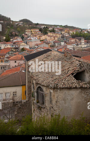 Vallata (Avellino, Italie) - Une vue de la petite ville de l'Irpinia Banque D'Images