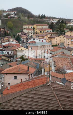 Vallata (Avellino, Italie) - Une vue de la petite ville de l'Irpinia Banque D'Images