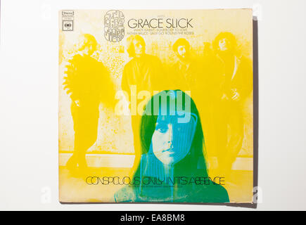 Visible uniquement dans l'absence d'album avec Grace Slick chanter avec une grande société. Version 1968. Banque D'Images