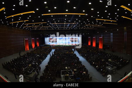 Beijing, Chine. Nov 9, 2014. 2014 La coopération économique Asie-Pacifique (APEC) Sommet des PDG s'ouvre à Pékin, capitale de la Chine, le 9 novembre, 2014. © Wang Jianhua/Xinhua/Alamy Live News Banque D'Images