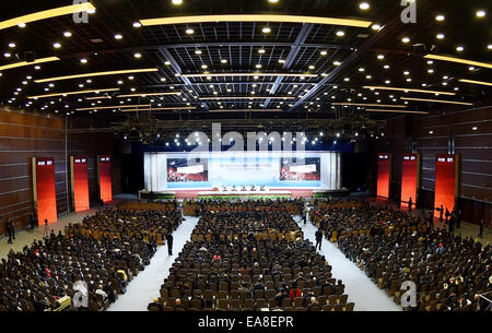 Beijing, Chine. Nov 9, 2014. 2014 La coopération économique Asie-Pacifique (APEC) Sommet des PDG s'ouvre à Pékin, capitale de la Chine, le 9 novembre, 2014. © Wang Jianhua/Xinhua/Alamy Live News Banque D'Images