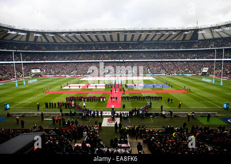 Londres, Royaume-Uni. Nov 8, 2014. Une GV - QBE Internationaux de novembre - L'Angleterre contre la Nouvelle-Zélande. Credit : Cal Sport Media/Alamy Live News Banque D'Images