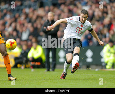 Derby, Royaume-Uni. Nov 8, 2014. Craig Forsyth de Derby County - Football - Sky Bet Championship - Derby County vs Wolverhampton Wanderers - Stade iPro Derby - Saison 2014/15 - 8 novembre 2014 - Photo Malcolm Couzens/Sportimage. Credit : csm/Alamy Live News Banque D'Images