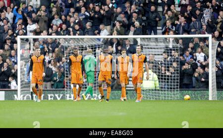 Derby, Royaume-Uni. Nov 8, 2014. Découragement pour Wolverhampton Wanderers après le deuxième but pour Derby - Football - Sky Bet Championship - Derby County vs Wolverhampton Wanderers - Stade iPro Derby - Saison 2014/15 - 8 novembre 2014 - Photo Malcolm Couzens/Sportimage. Credit : csm/Alamy Live News Banque D'Images