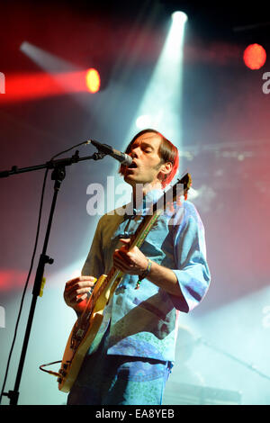 BENICASSIM, ESPAGNE - 18 juillet : de Montréal (groupe de rock américain) effectue au Festival le 18 juillet 2014 à Benicassim, Espagne. Banque D'Images