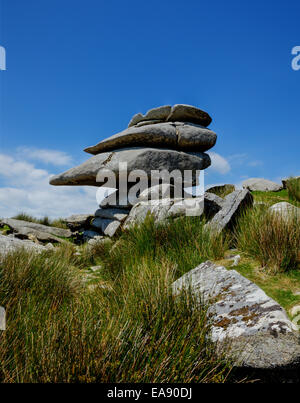 Le Cheesewring rock formation, Bodmin Moor, Cornwall Banque D'Images
