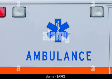 La Vie de Star symbole d'ambulance - USA Banque D'Images