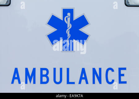 La Vie de Star symbole d'ambulance - USA Banque D'Images