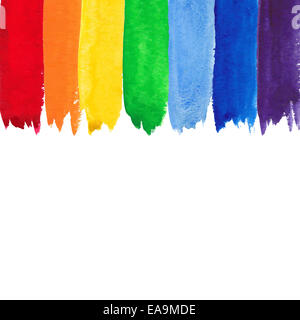 Fond arc-en-ciel aquarelle Banque D'Images