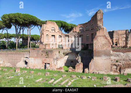 Stade de Domitien sur le Palatin (Site du patrimoine mondial de l'UNESCO), Rome, Latium, Italie Banque D'Images