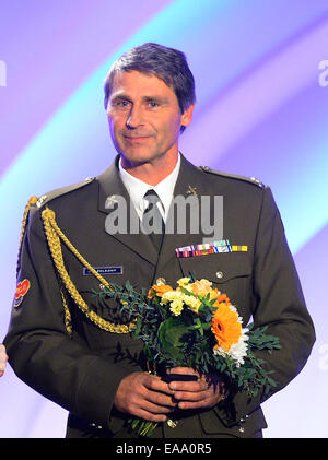 Cérémonie de remise des prix de l'athlète tchèque de l'année 2014 à Prague, République tchèque le 8 novembre 2014. L'entraîneur de l'année Jan Zelezny. (Photo/CTK Michal Dolezal) Banque D'Images