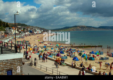 L'été à Lyme Regis à la falaise pour Golden Cap Banque D'Images