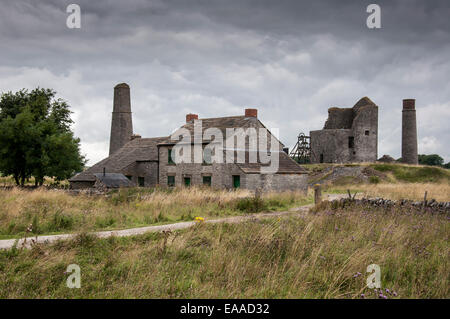 Une mine de plomb désaffectée Magpie mine près de Sheldon dans le Peak District, Derbyshire. Banque D'Images